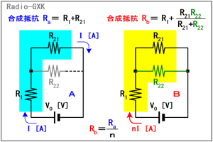Fig.HB0106_a ２つの合成抵抗と電流