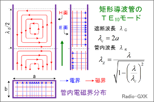 Fig.HH0305_b TE<sub>01</sub>モードの電磁界分布