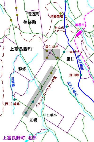 索引地図.上富良野北部