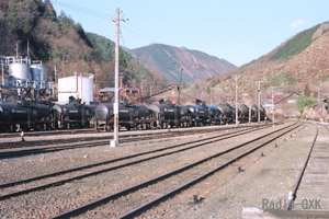 足尾駅の操車場 1987年1月3日